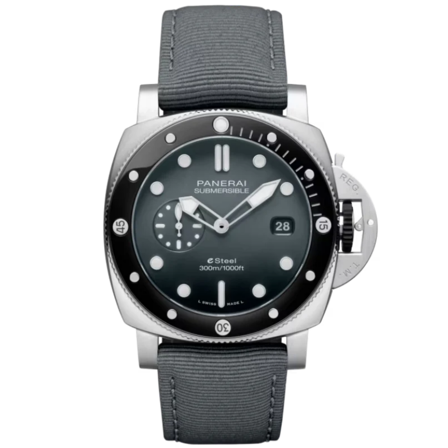 SUBMERSIBLE QUARANTAQUATTRO GRIGIO ROCCIA PAM01288 44 MM STAINLESS STEEL WITH ASH GREY DIAL