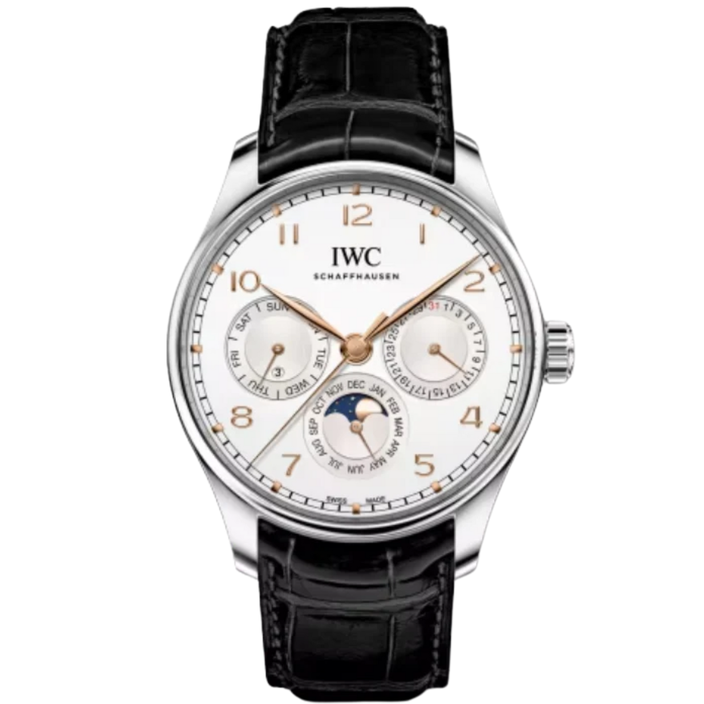 PORTUGIESER PERPETUAL CALENDAR 42 MM STAINLESS STEEL WITH WHITE DIAL