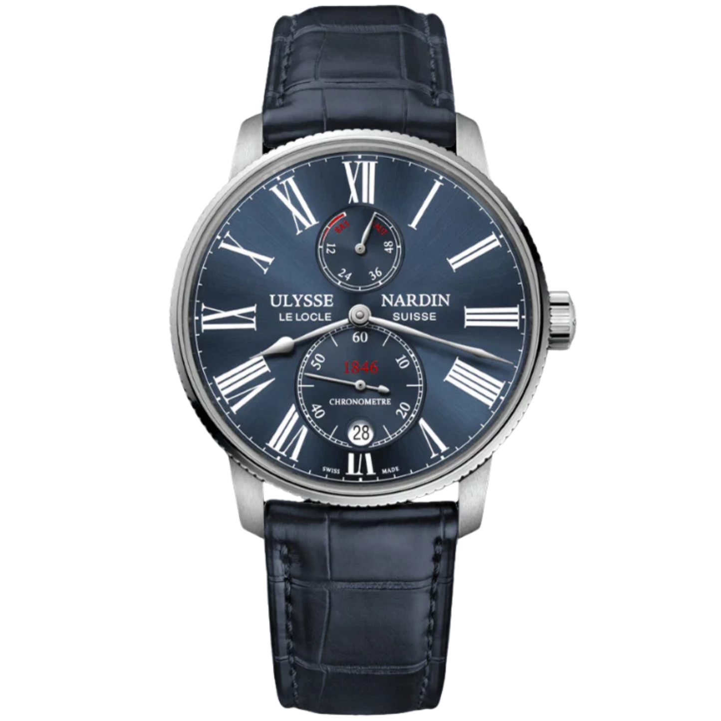 MARINE TORPILLEUR 42 MM STAINLESS STEEL WITH BLUE DIAL