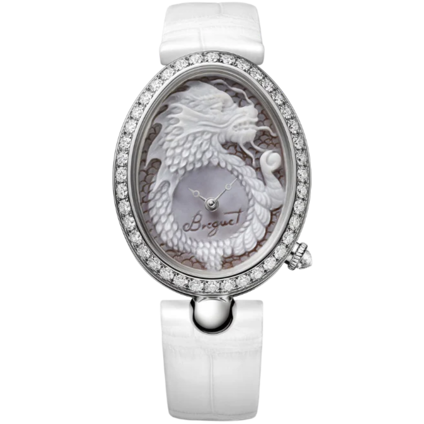 REINE DE NAPLES 8958 40 MM WHITE GOLD WITH WHITE CHINESE ZODIAC SIGN DIAL