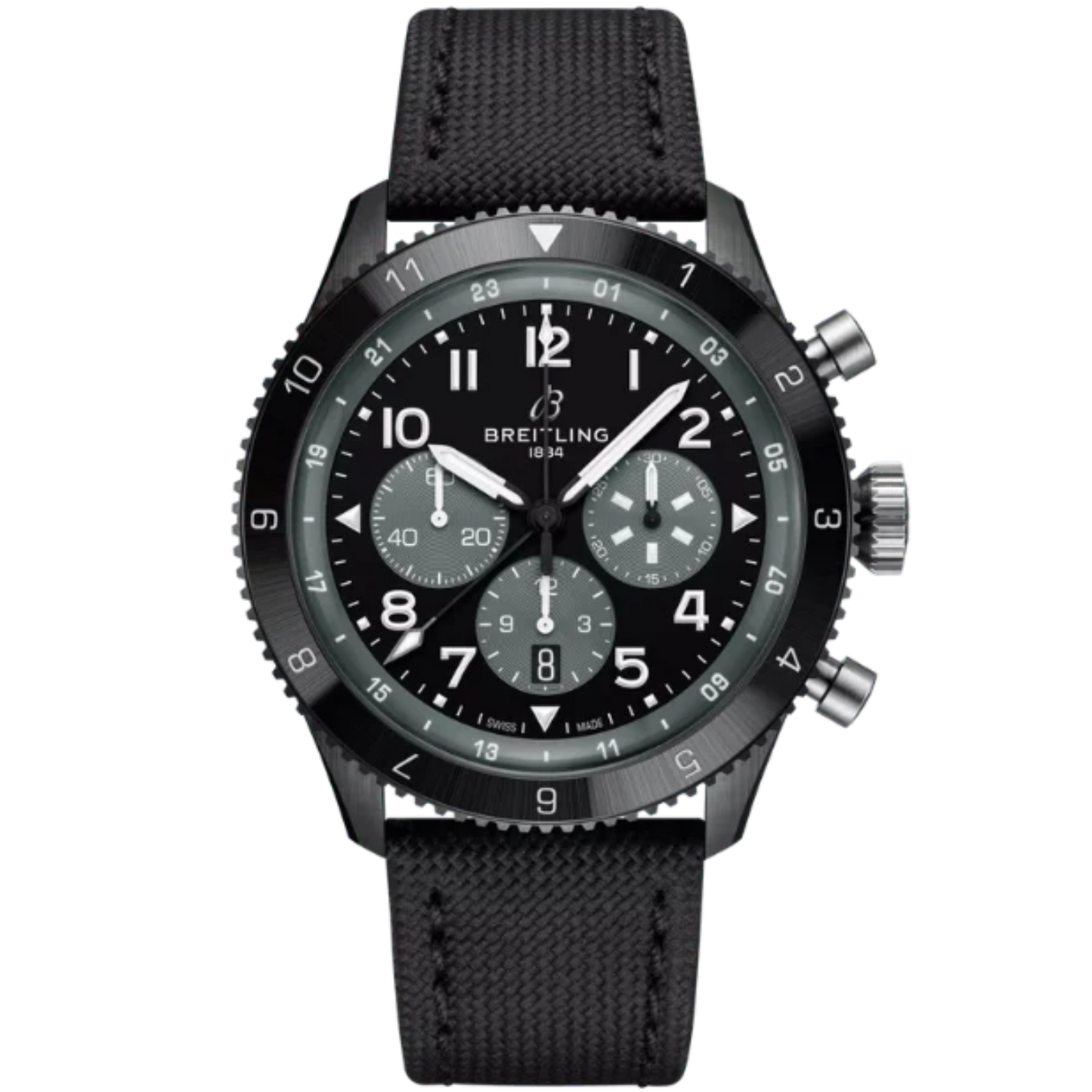SUPER AVI B04 CHRONOGRAPH GMT MOSQUITO NIGHT FIGHTER 46 MM CERAMIC WITH BLACK DIAL