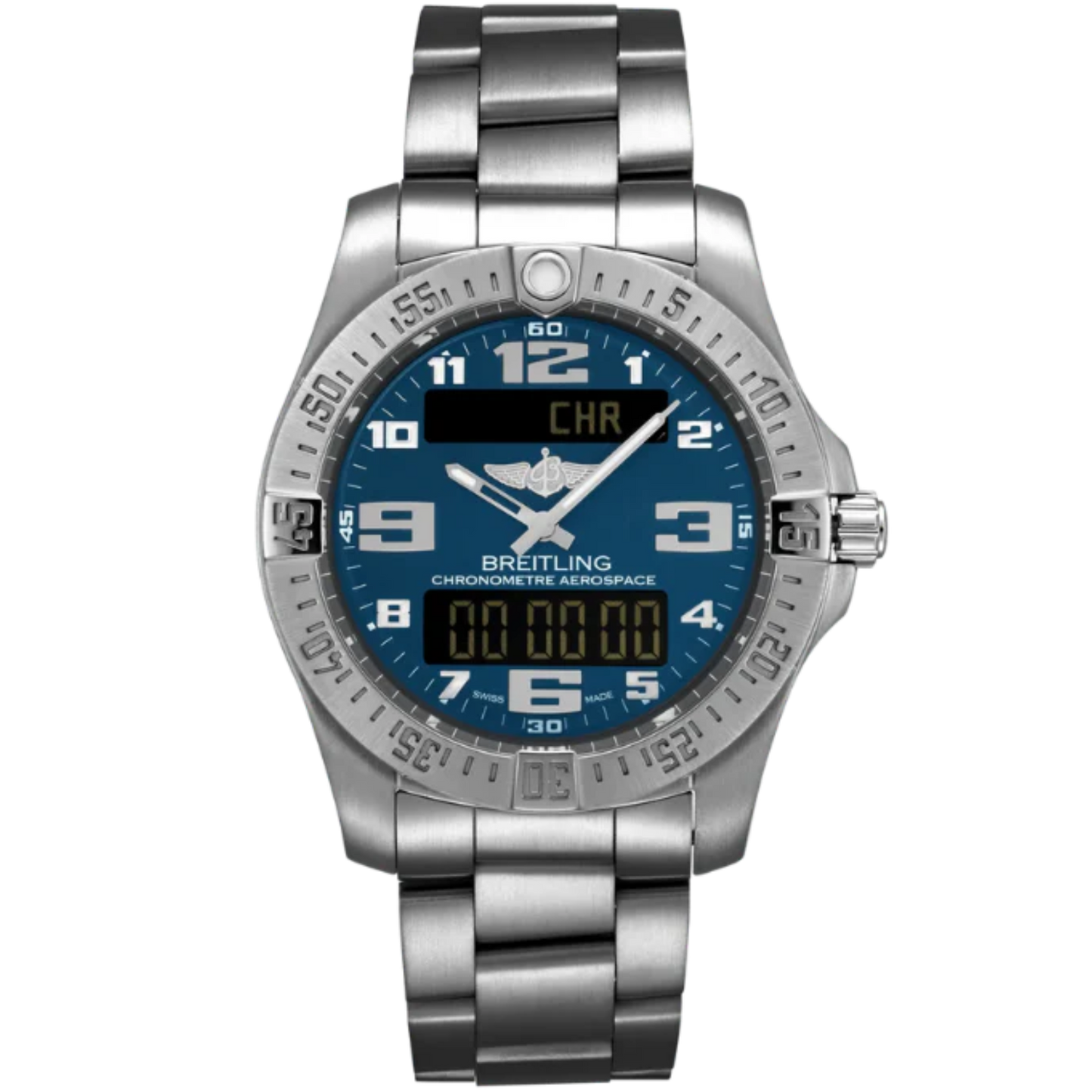 AEROSPACE EVO 43 MM TITANIUM WITH BLUE DIAL