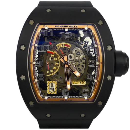 Richard Mille RM030 "Asia Boutique Edition" Black Carbon/Gold Accents