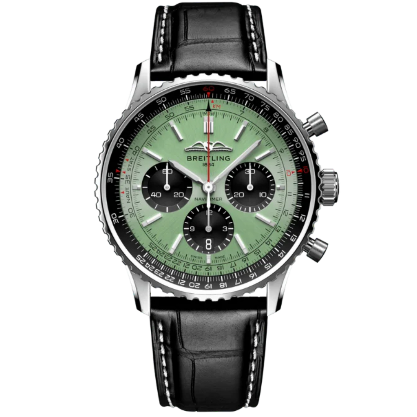 NAVITIMER B01 CHRONOGRAPH 43 MM STAINLESS STEEL WITH MINT GREEN DIAL