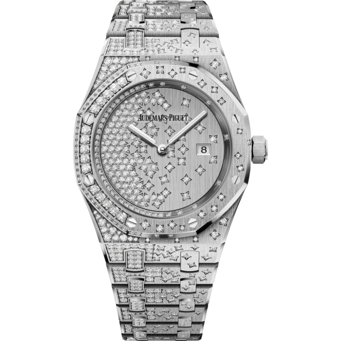 Royal Oak Quartz 33MM Diamond-Set 18-Carat White Gold Bracelet Diamond-Set 18-Carat White Gold Dial Diamond-Set 18-Carat White Gold Case