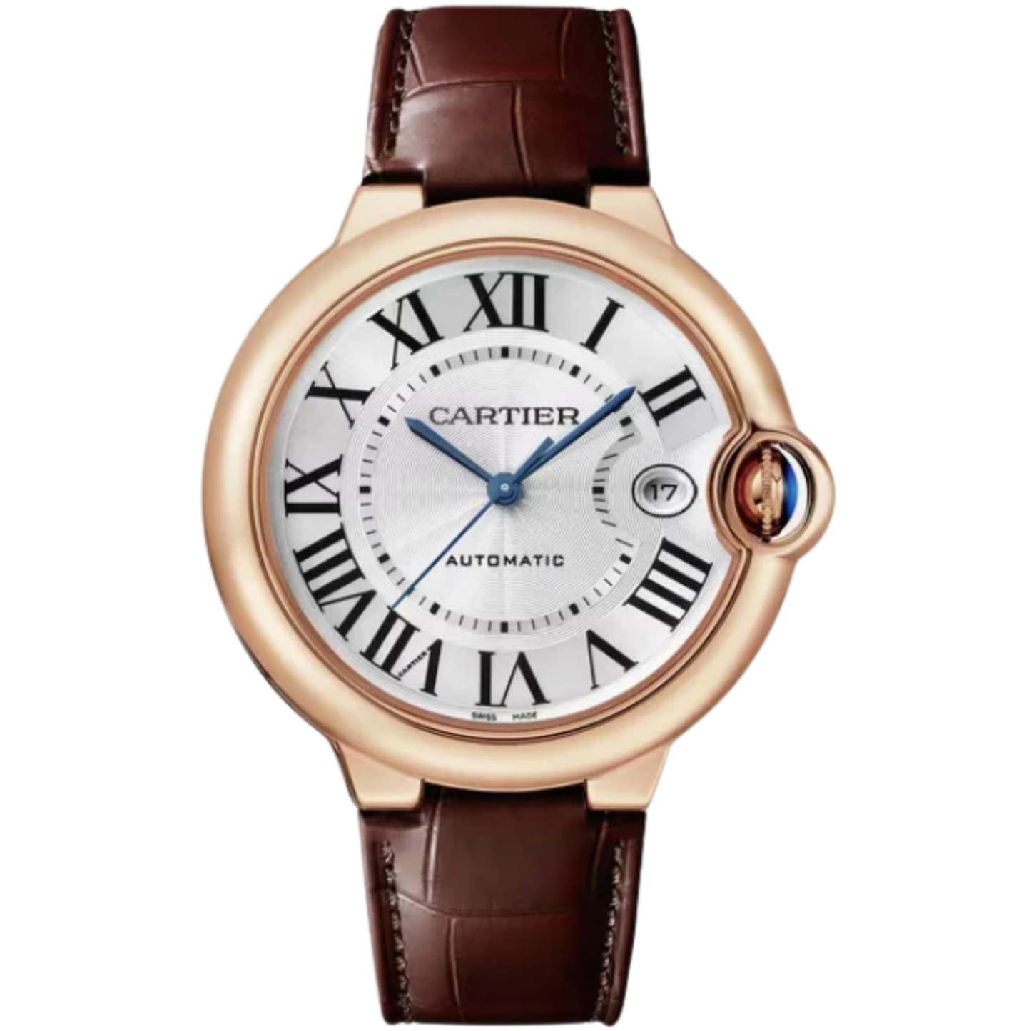 BALLON BLEU DE CARTIER 40 MM 18K ROSE GOLD WITH SILVER GUILLOCHE DIAL
