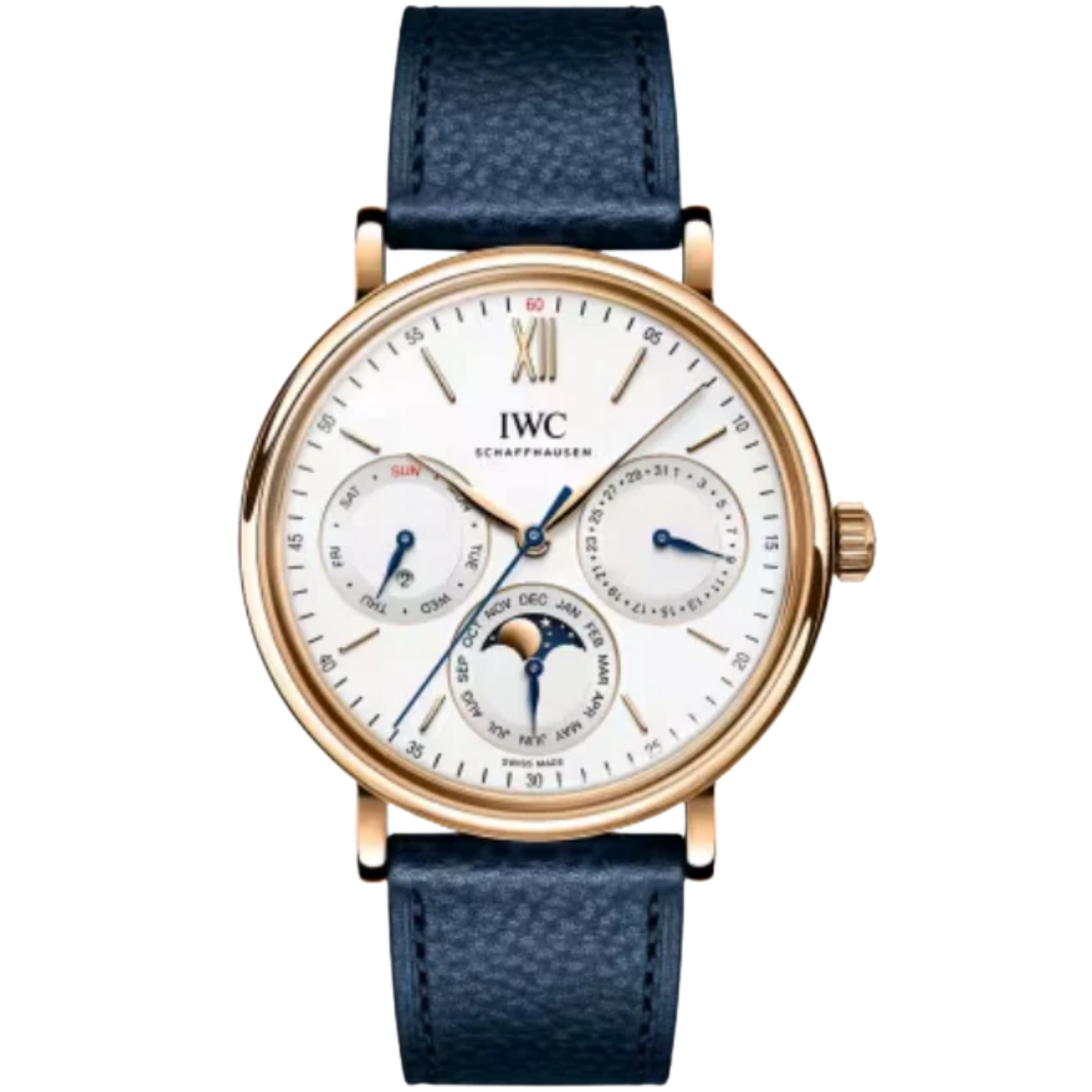 PORTOFINO PERPETUAL CALENDAR 40 MM GOLD WITH WHITE DIAL