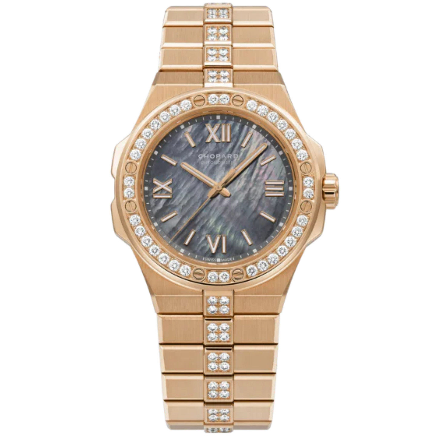 ALPINE EAGLE 36 MM ETHICAL ROSE GOLD WITH GREY MOTHER OF PEARL DIAL