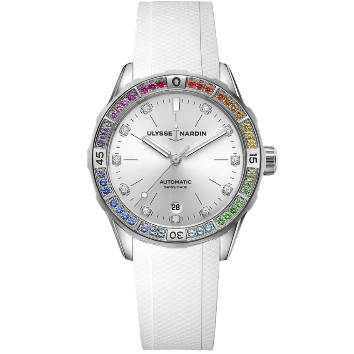 DIVER RAINBOW 39 MM STAINLESS STEEL WITH SILVER DIAL