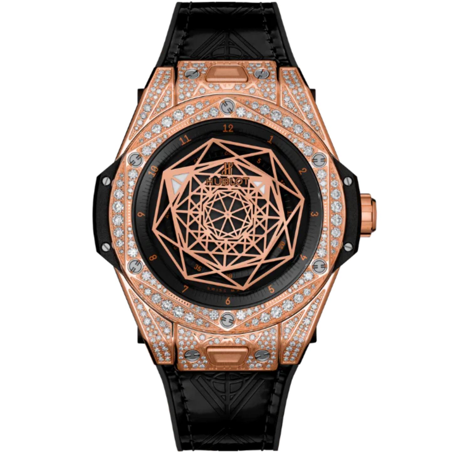 Big Bang 39mm SANG BLEU KING GOLD PAVÉ