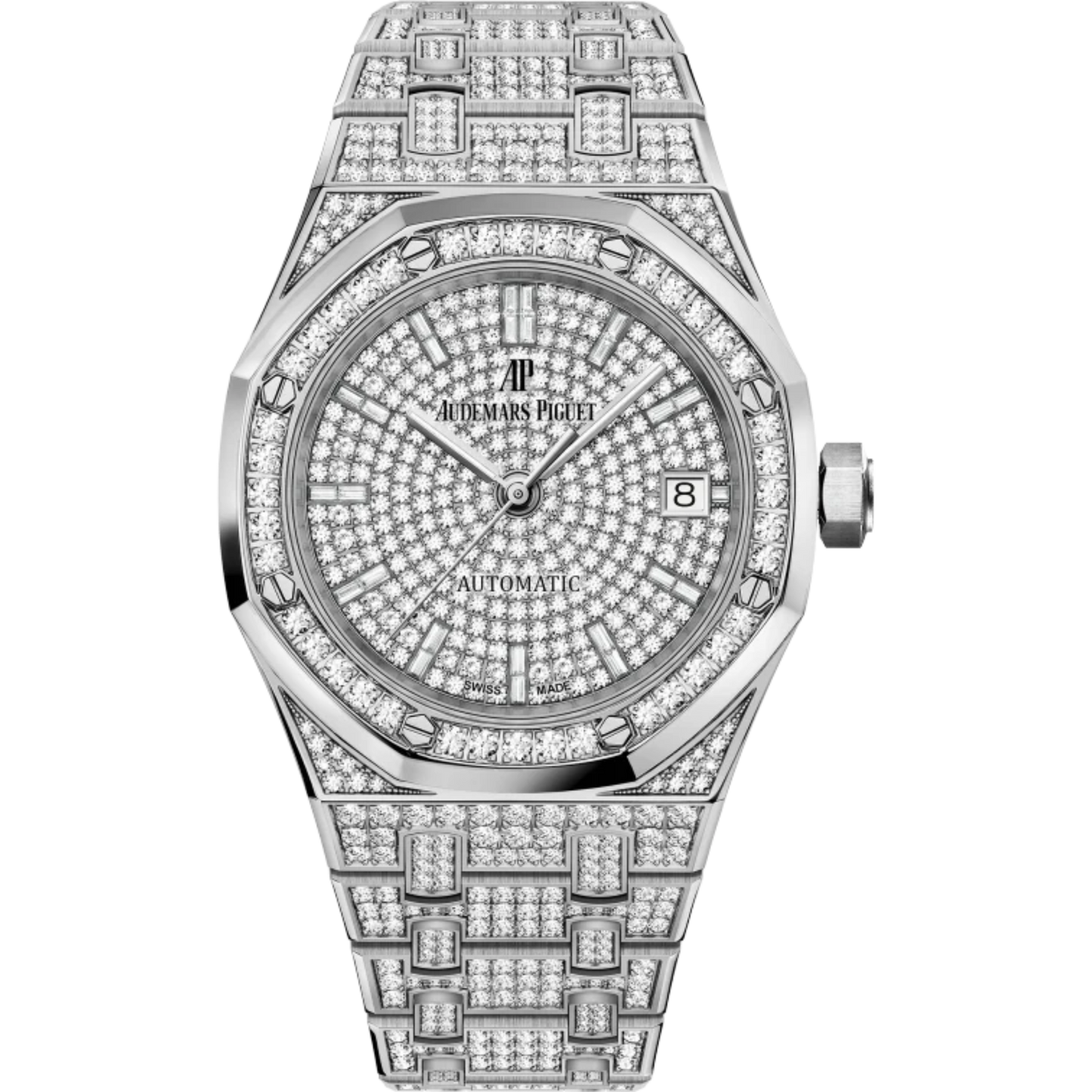 Royal Oak Selfwinding 37MM Diamond-Set 18-Carat White Gold Bracelet Diamond-Set 18-Carat White Gold Dial Diamond-Set 18-Carat White Gold Case