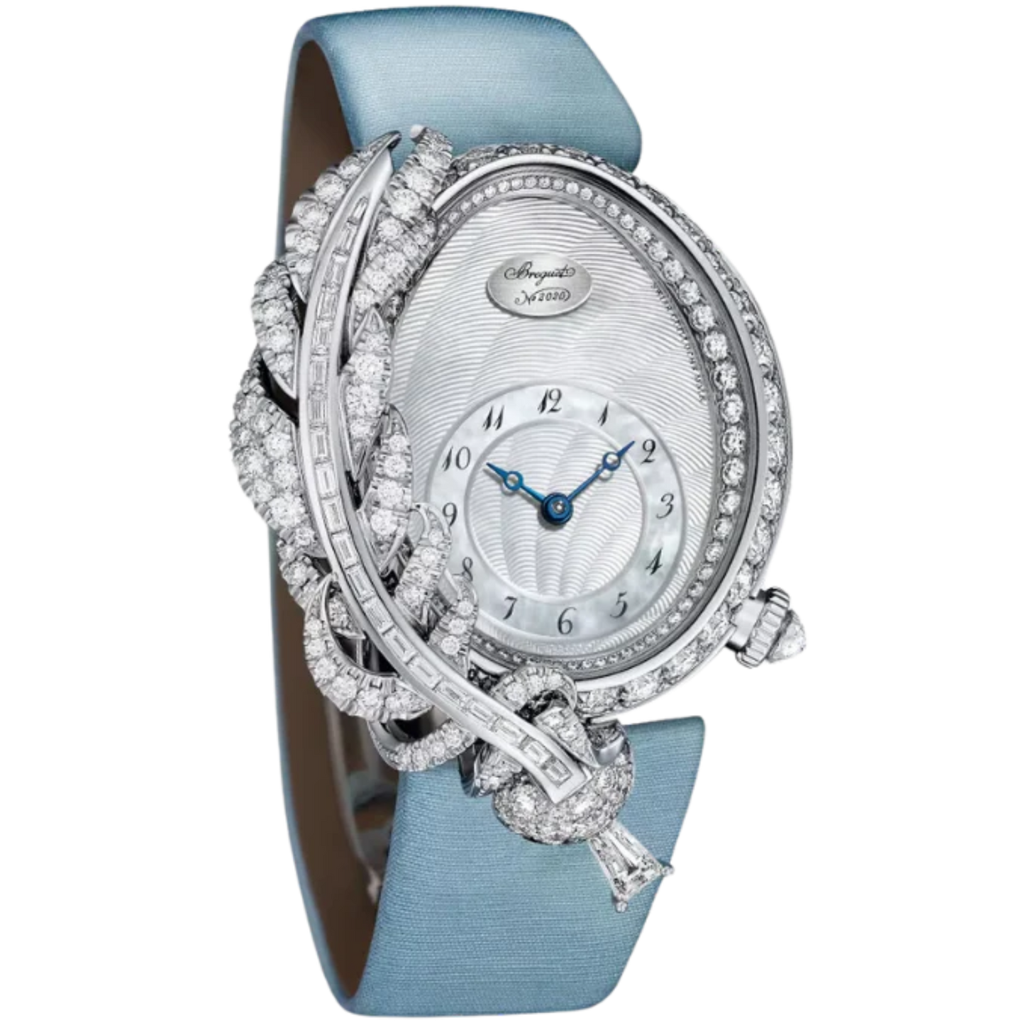 PLUMES GJ15BB89240DD8 34 MM WHITE GOLD WITH MOTHER OF PEARL DIAL