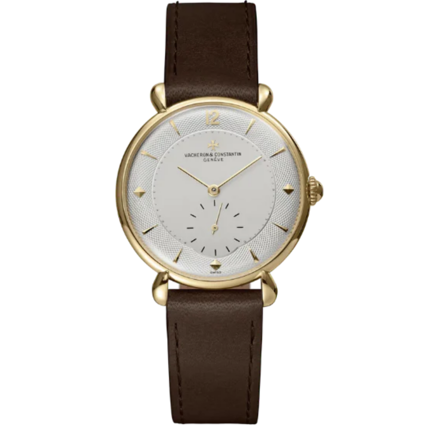 LES COLLECTIONNEURS TEARDROP 35 MM 18K YELLOW GOLD WITH SILVER GUILLOCHE DIAL