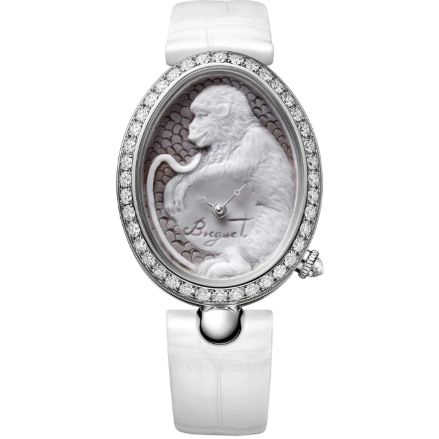 REINE DE NAPLES 8958 40 MM WHITE GOLD WITH WHITE CHINESE ZODIAC SIGN DIAL