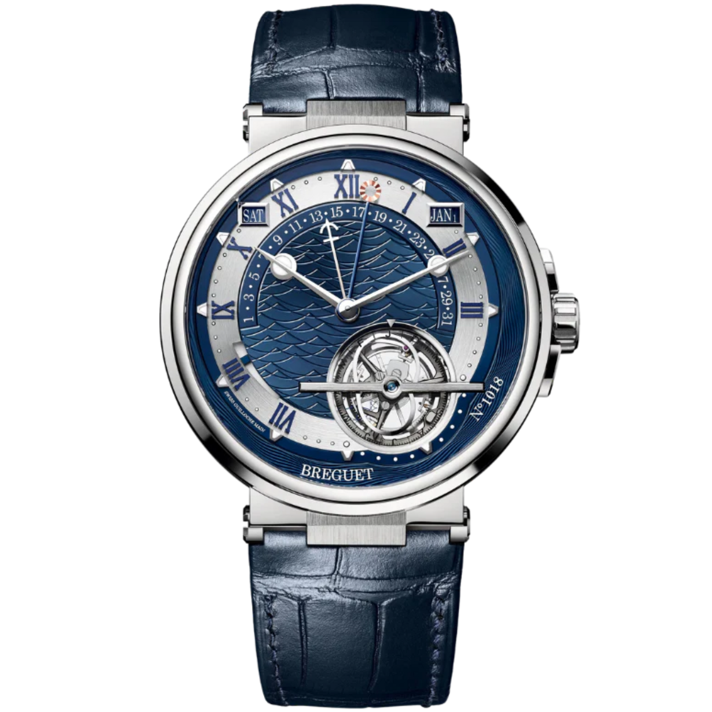 MARINE TOURBILLON EQUATION MARCHANTE 5887 44 MM 950 PLATINUM WITH BLUE DIAL