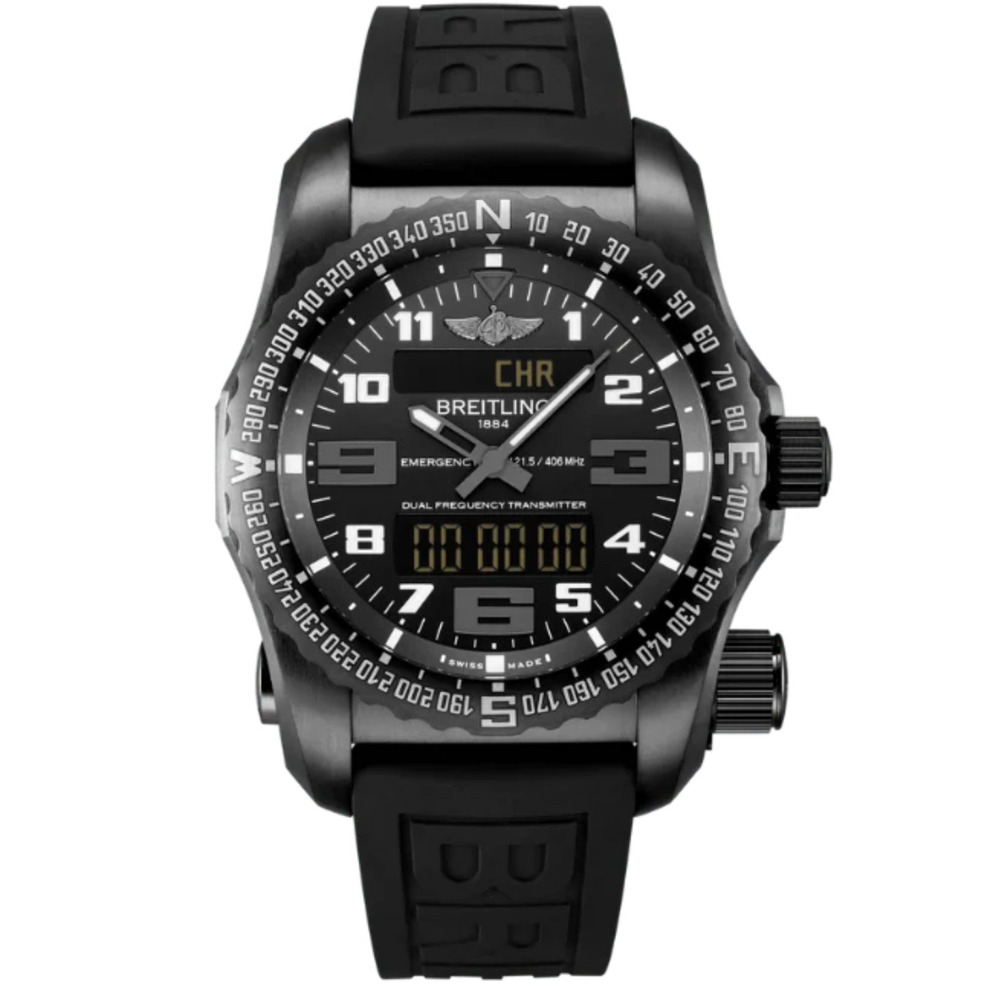 EMERGENCY 51 MM DLC-COATED TITANIUM WITH BLACK DIAL