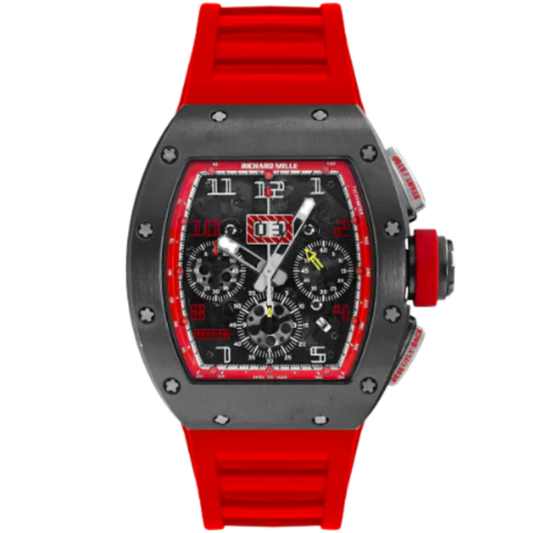 RM 011 Felipe Massa Titanium and Red Rubber Strap Titanium Case