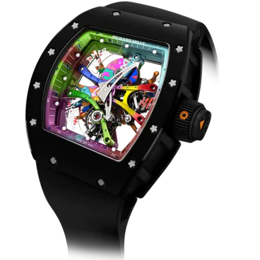 RM 68-01 Tourbillon Cyril Kongo Automatic Black Rubber Strap Ceramic Case