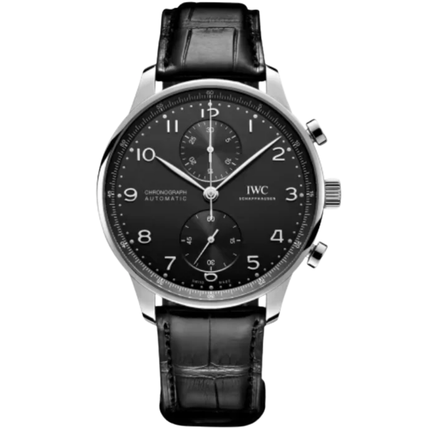 PORTUGIESER CHRONOGRAPH 41 MM STAINLESS STEEL WITH BLACK DIAL