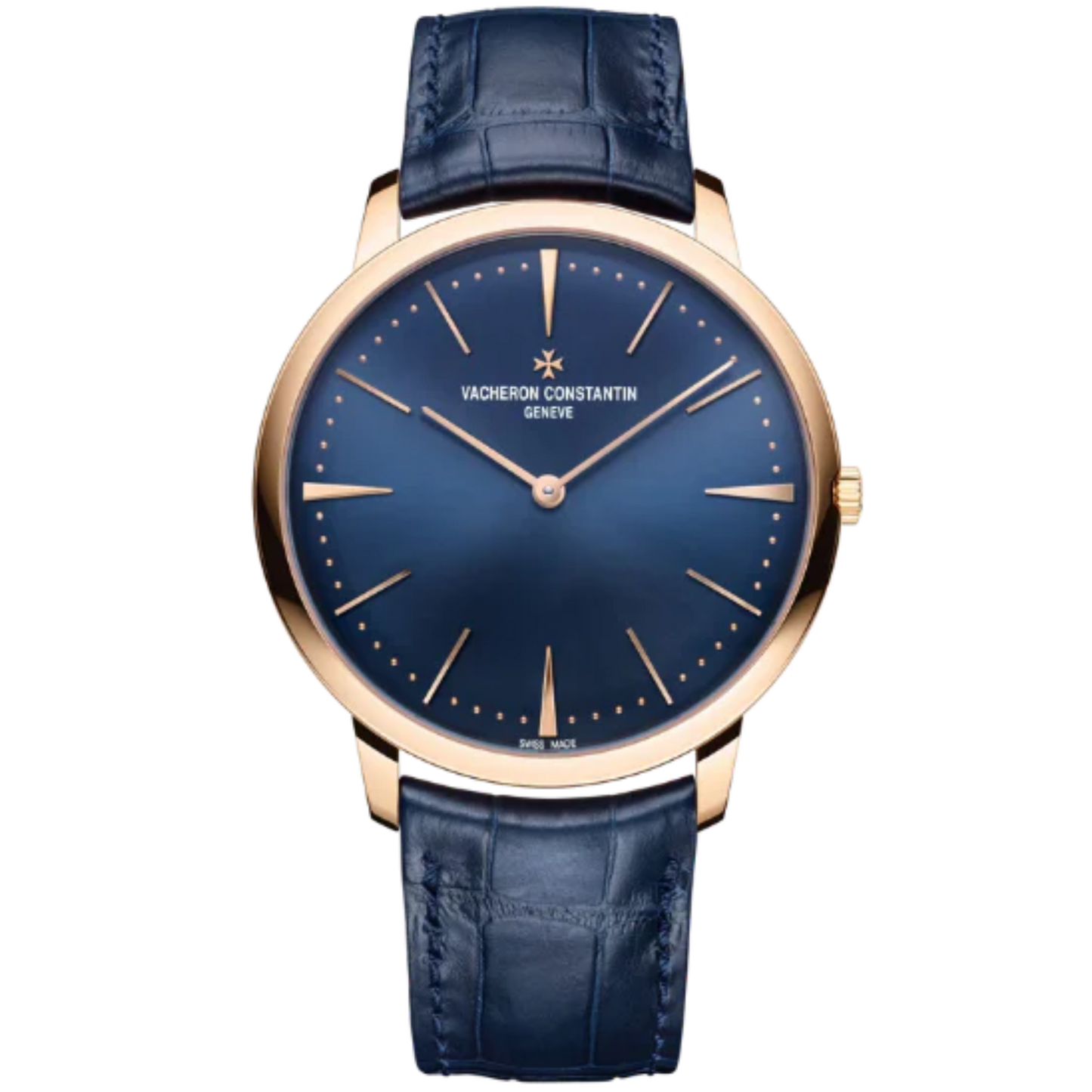 PATRIMONY MANUAL WINDING 40 MM PINK GOLD WITH BLUE BRASS DIAL