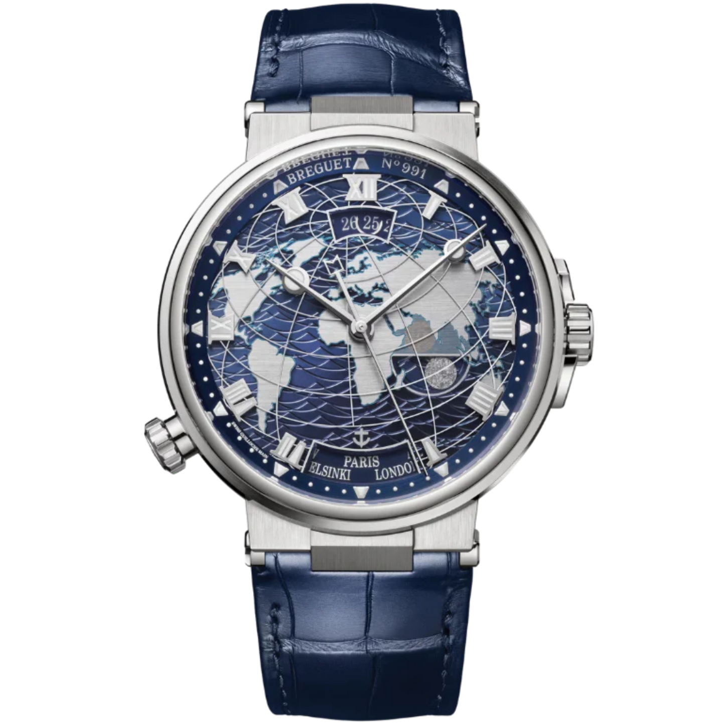 MARINE HORA MUNDI 5557 44 MM WHITE GOLD WITH BLUE DIAL