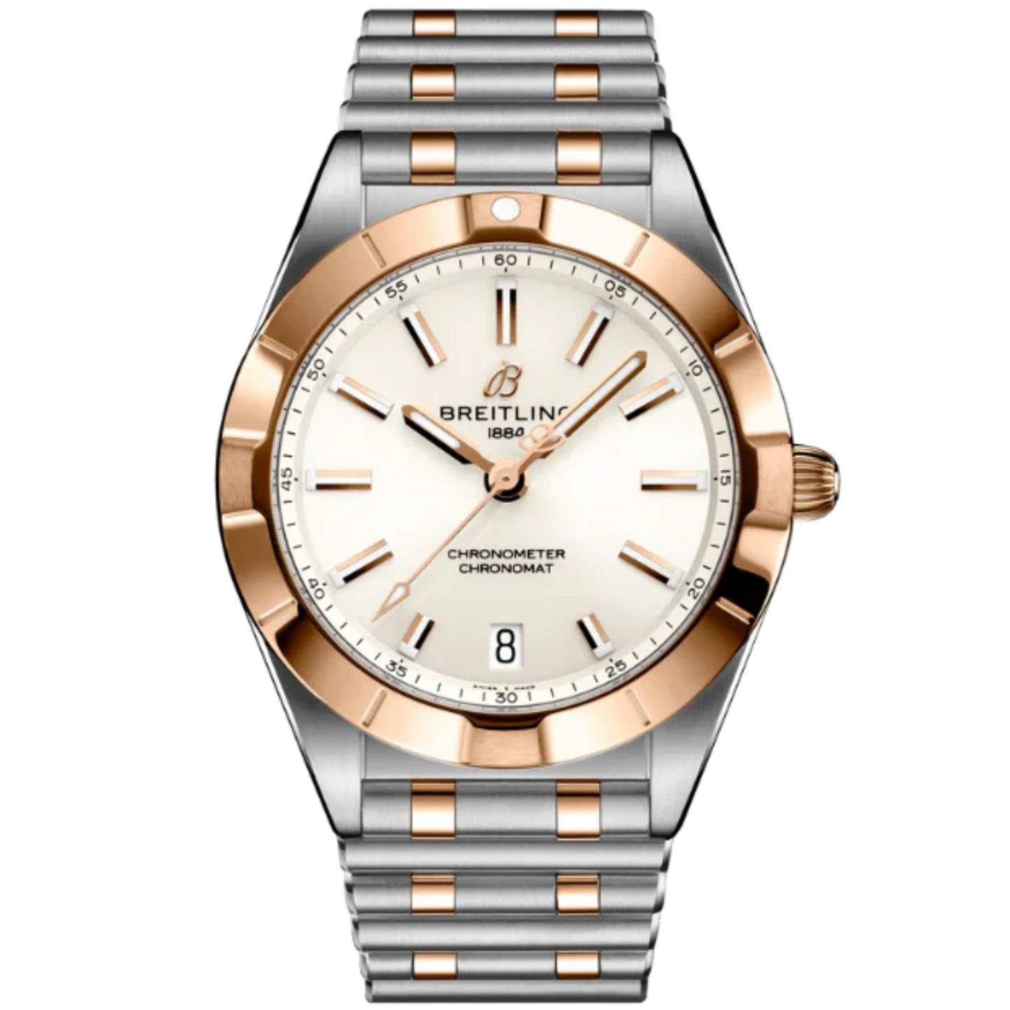 CHRONOMAT 32 MM STAINLESS STEEL & 18K ROSE GOLD WITH WHITE DIAL
