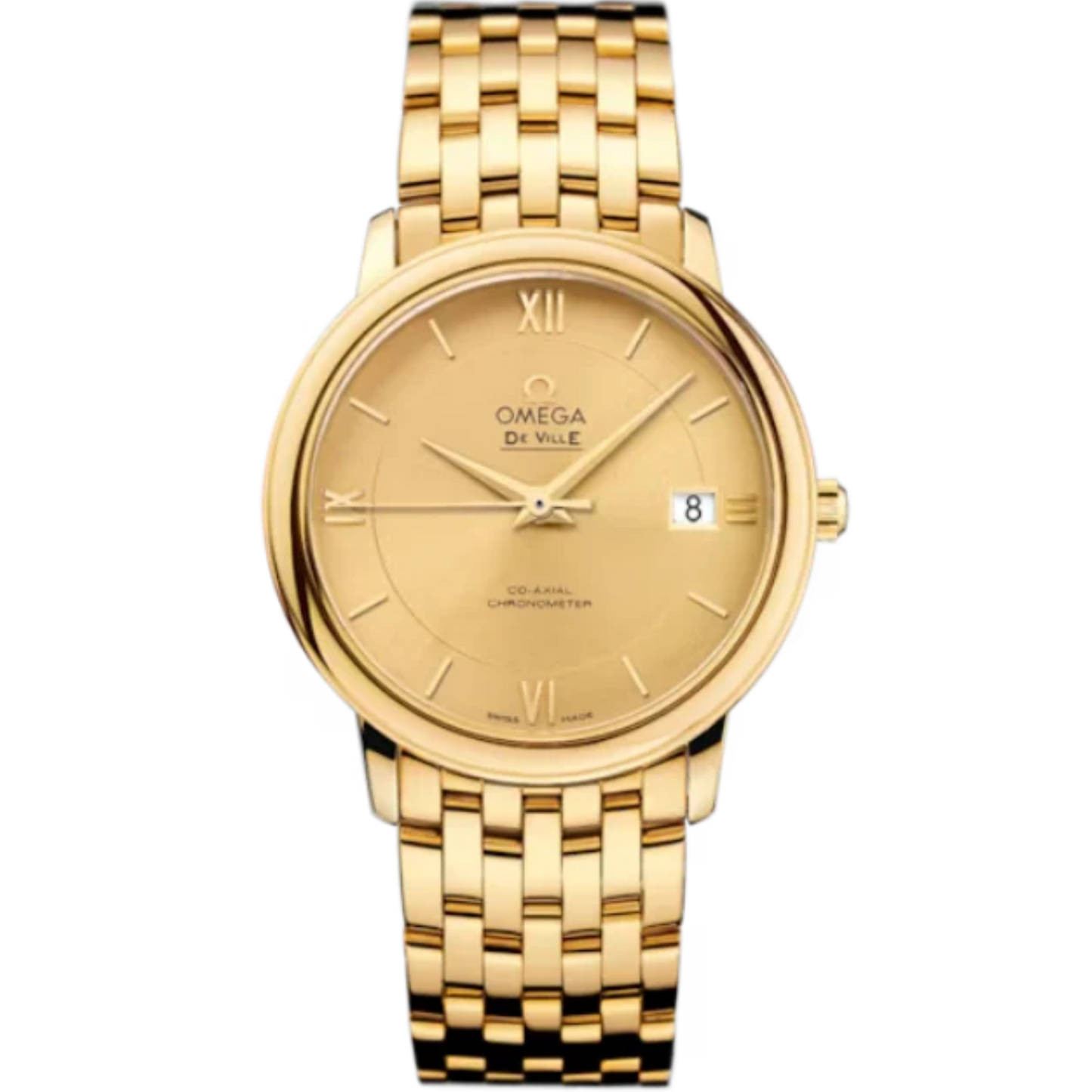 DE VILLE PRESTIGE 37 MM YELLOW GOLD WITH YELLOW DIAL