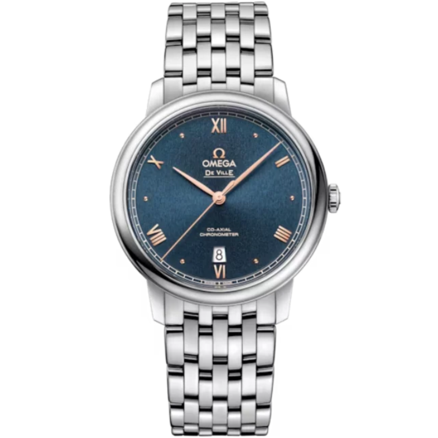 DE VILLE PRESTIGE 39 MM STAINLESS STEEL WITH BLUE DIAL