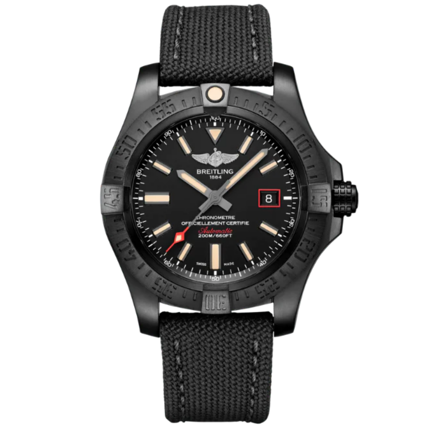 AVENGER BLACKBIRD 44 MM DLC-COATED TITANIUM WITH BLACK DIAL