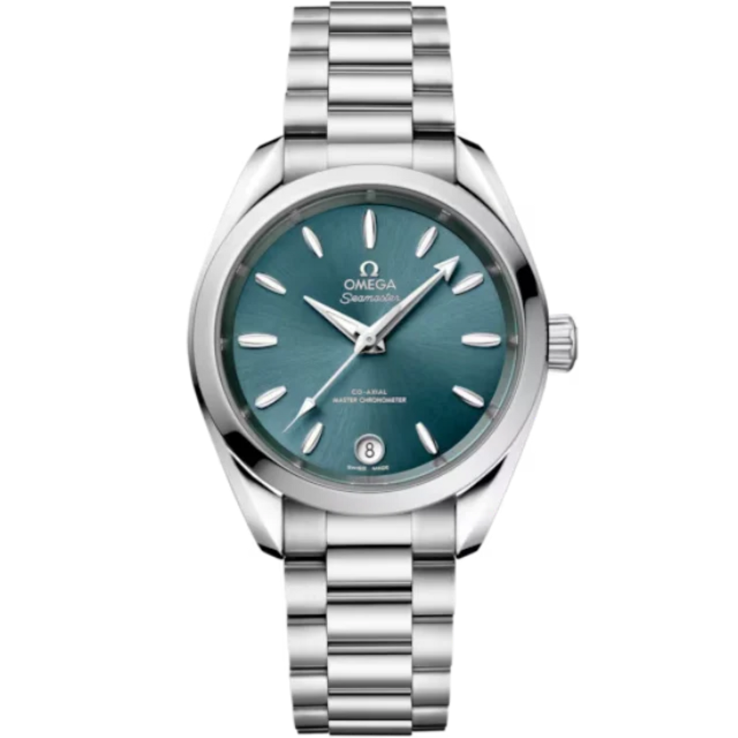 SEAMASTER AQUA TERRA SHADES 34 MM STAINLESS STEEL WITH LAGOON GREEN DIAL