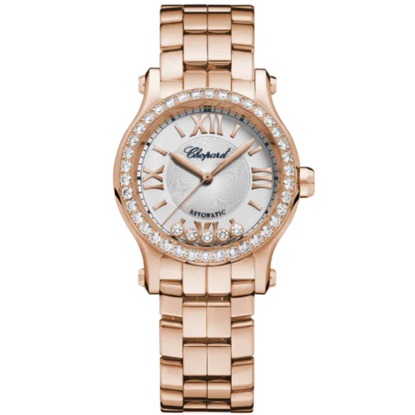 HAPPY SPORT 30 MM ETHICAL ROSE GOLD WITH SILVER DIAL