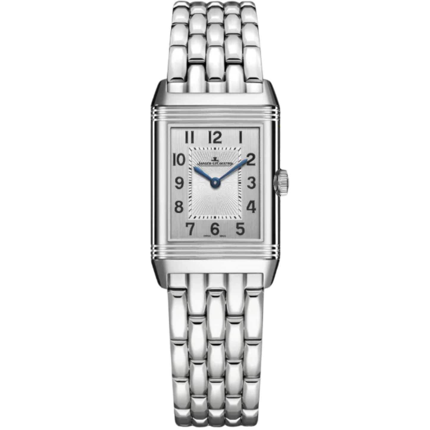 REVERSO CLASSIC DUETTO 34 MM STAINLESS STEEL WITH SILVER GREY AND GUILLOCHE BLACK DIAL