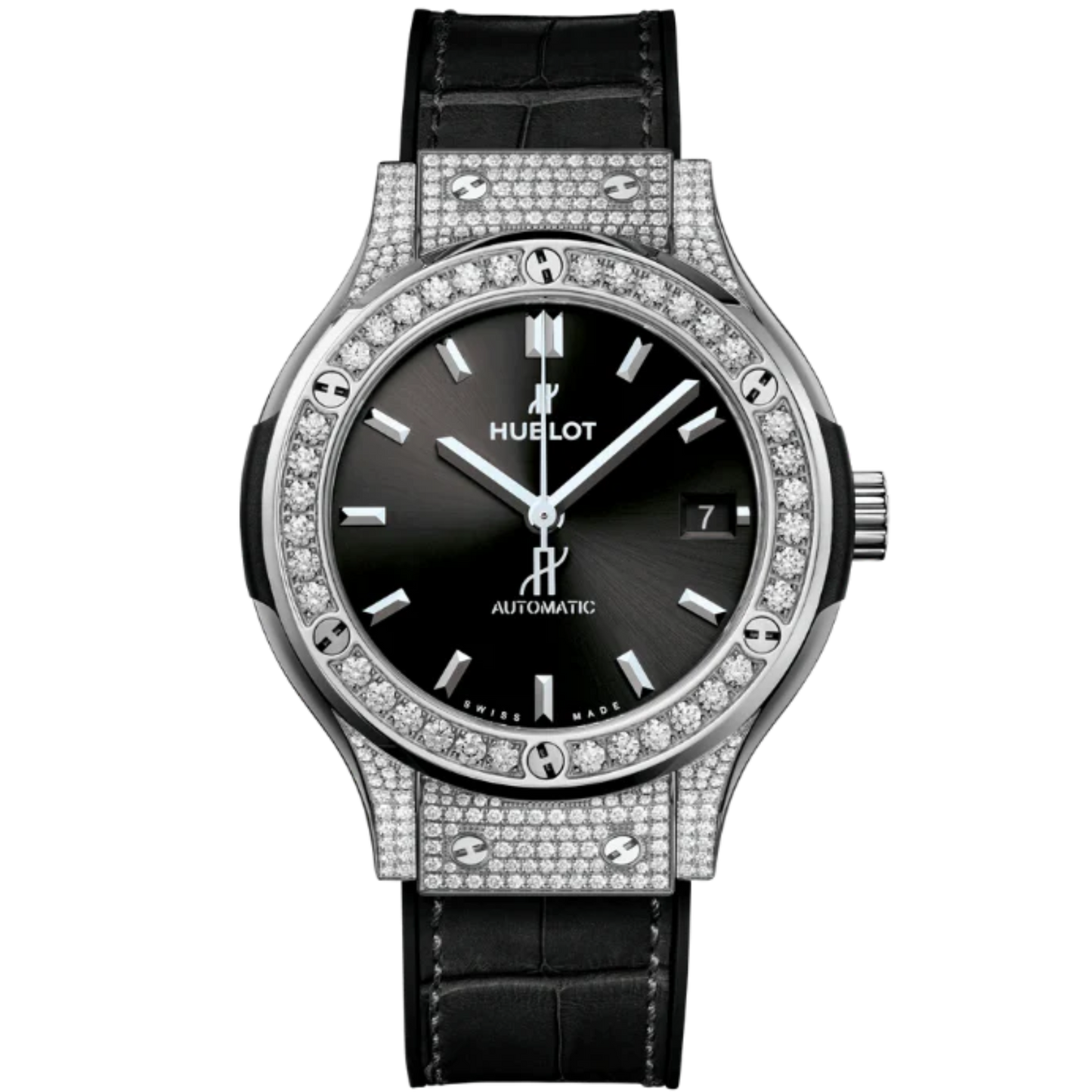 CLASSIC FUSION 3-HANDS 33MM TITANIUM PAVÉ