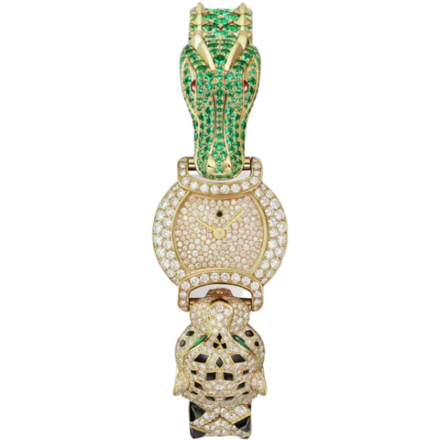 INDOMPTABLES DE CARTIER CROCODILE MOTIF 22 MM 18K YELLOW GOLD WITH YELLOW GOLD DIAL