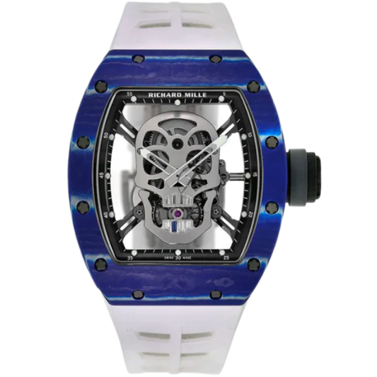 RM 52-01 Tourbillon Skull Automatic Rubber Blue Quartz Case