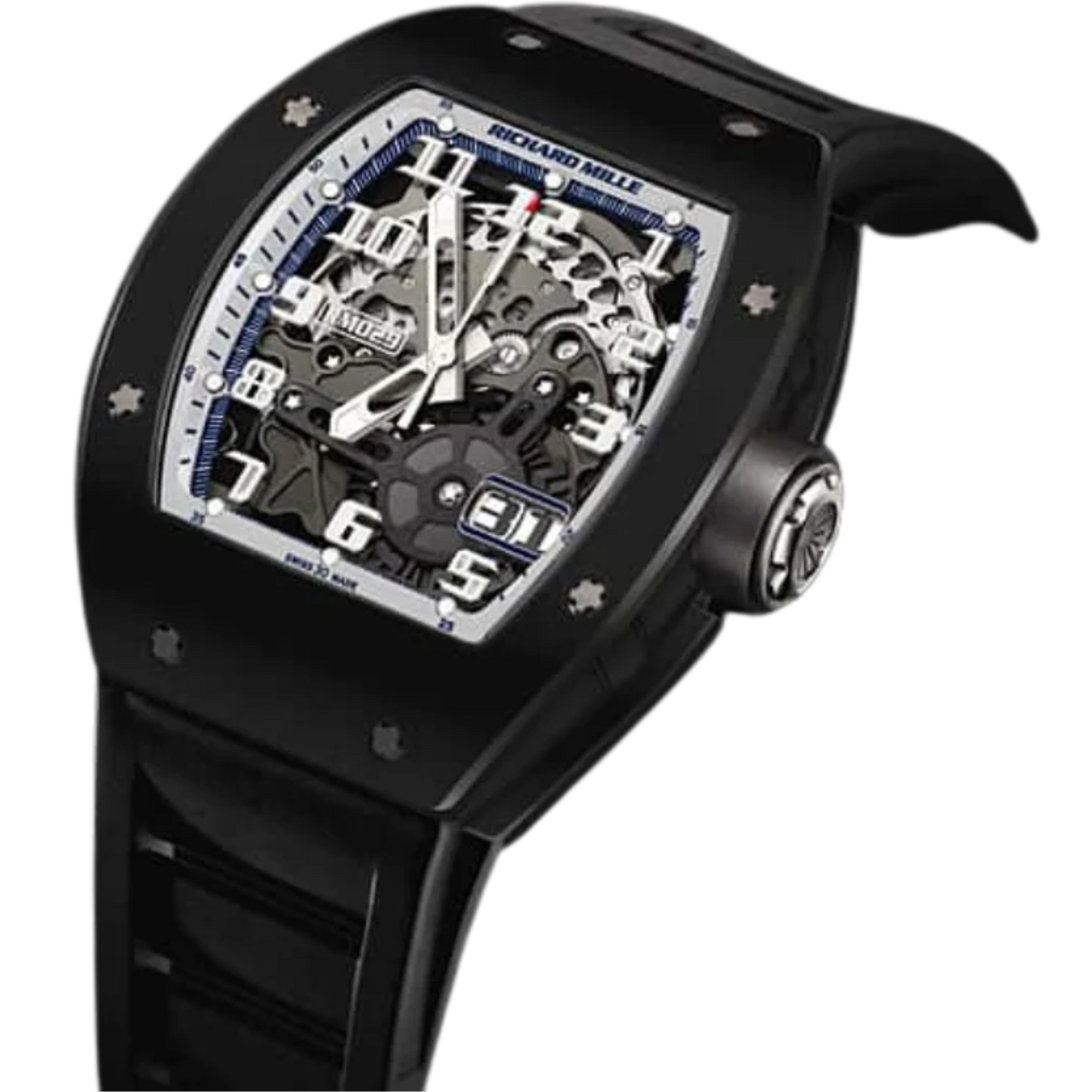 RM 029 St. Tropez Ceramic Edition Rubber Strap Ceramic Case