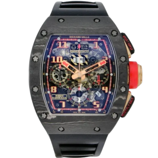 RM 011 Lotus F1 Team Romain Grosjean 50 Carbon BP Rubber Strap NTPT Carbon Case