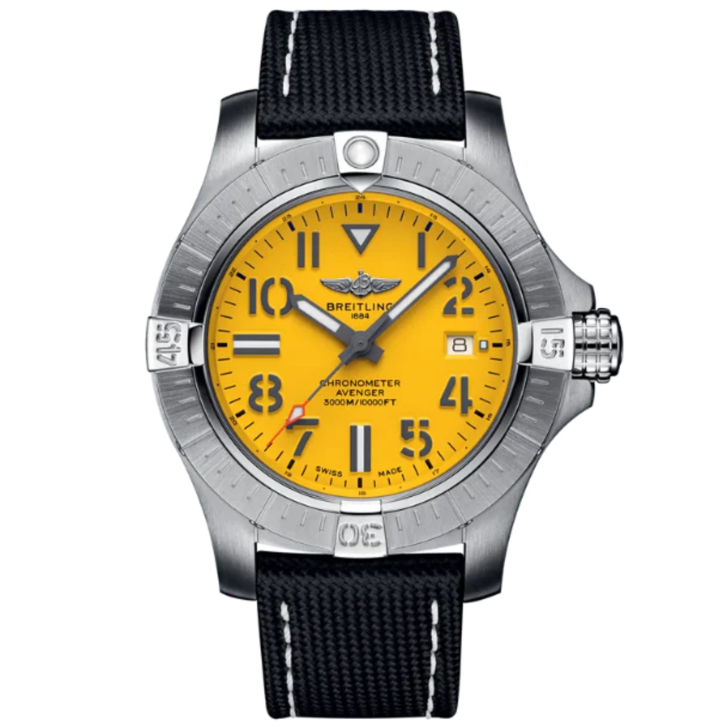 AVENGER AUTOMATIC SEAWOLF 45 MM STAINLESS STEEL WITH YELLOW DIAL