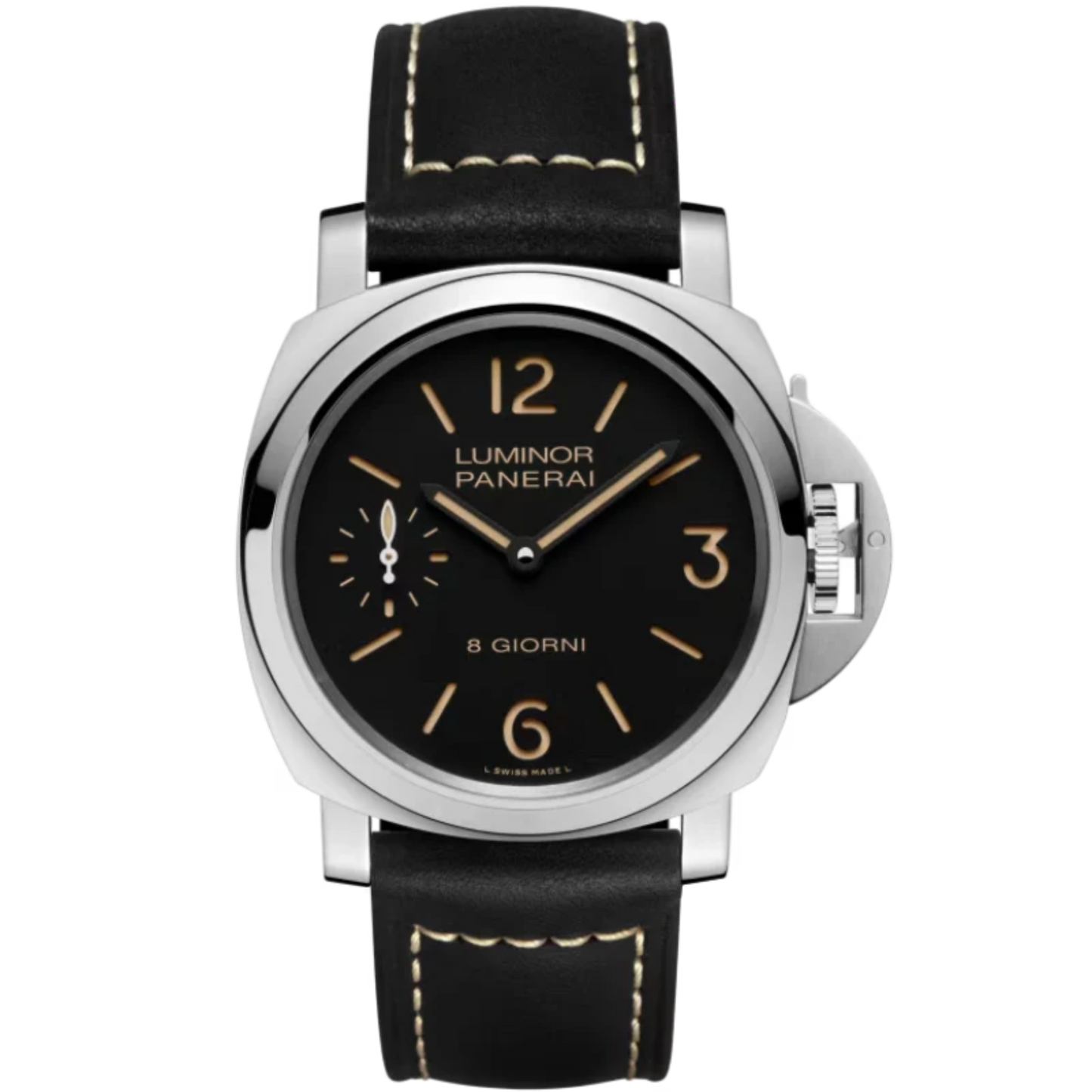 LUMINOR 8 GIORNI PAM00915 44 MM STAINLESS STEEL WITH BLACK DIAL