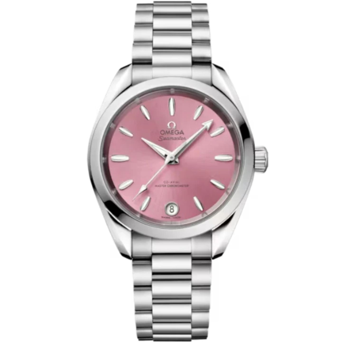 SEAMASTER AQUA TERRA SHADES 34 MM STAINLESS STEEL WITH SHELL PINK DIAL