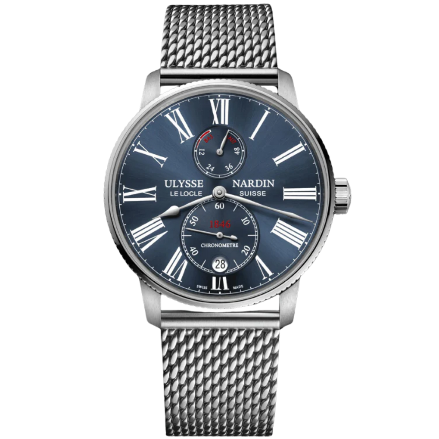 MARINE TORPILLEUR 42 MM STAINLESS STEEL WITH BLUE DIAL