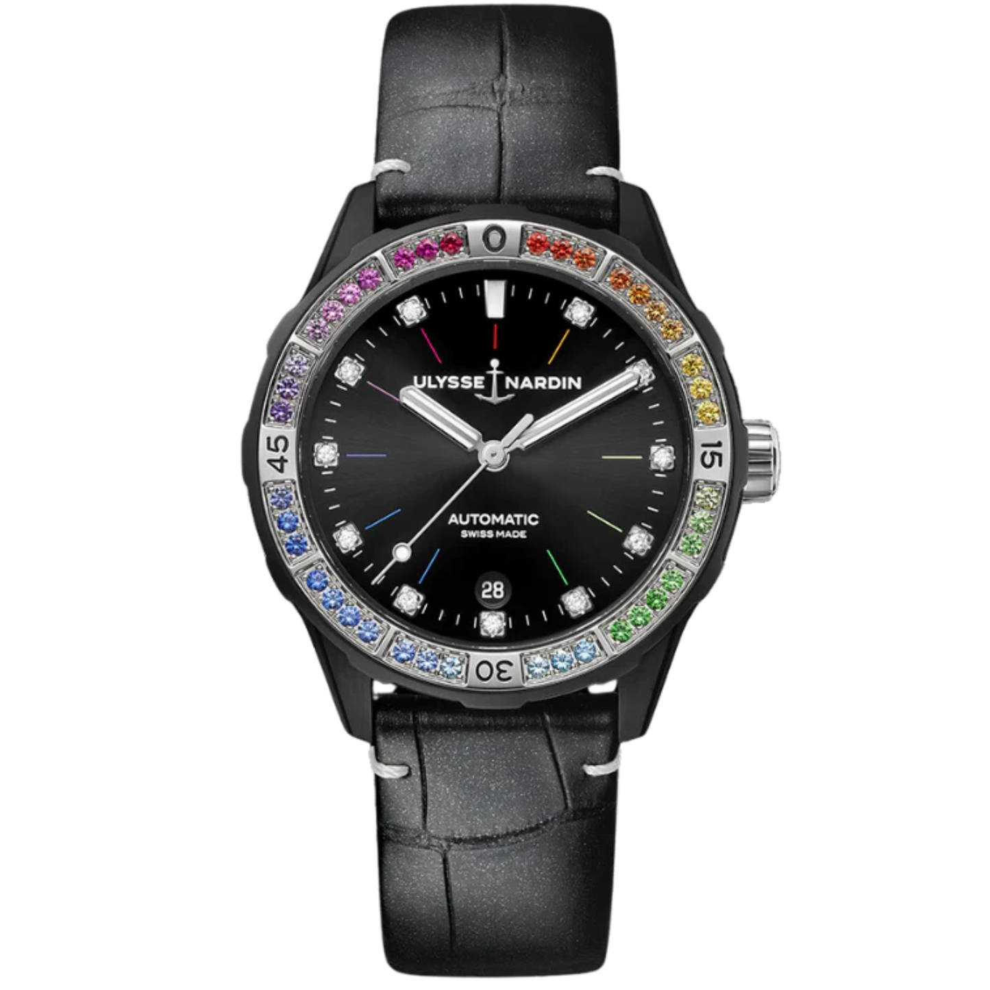 DIVER RAINBOW 39 MM STAINLESS STEEL WITH BLACK DIAL