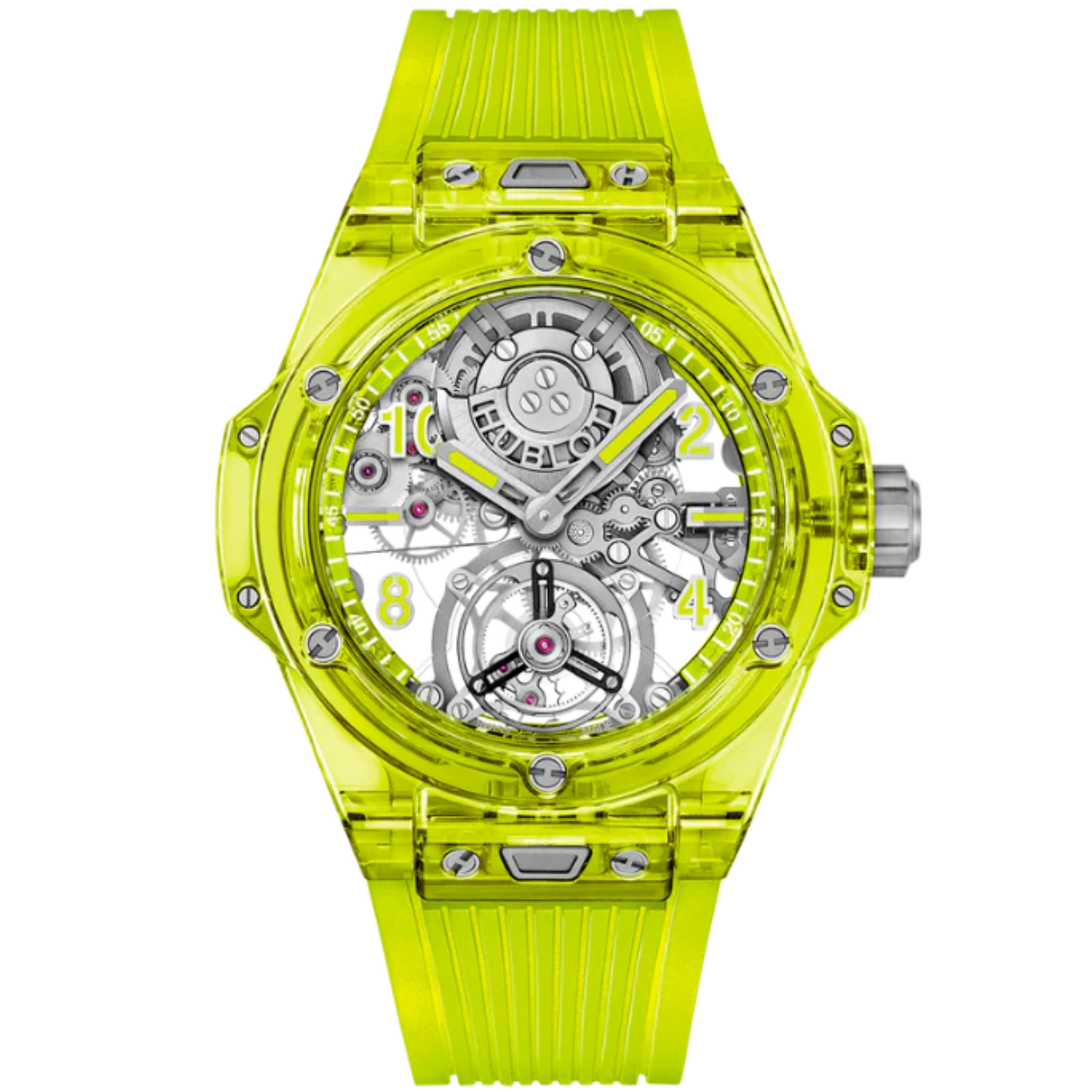 Big Bang 44mm TOURBILLON AUTOMATIC YELLOW NEON SAXEM