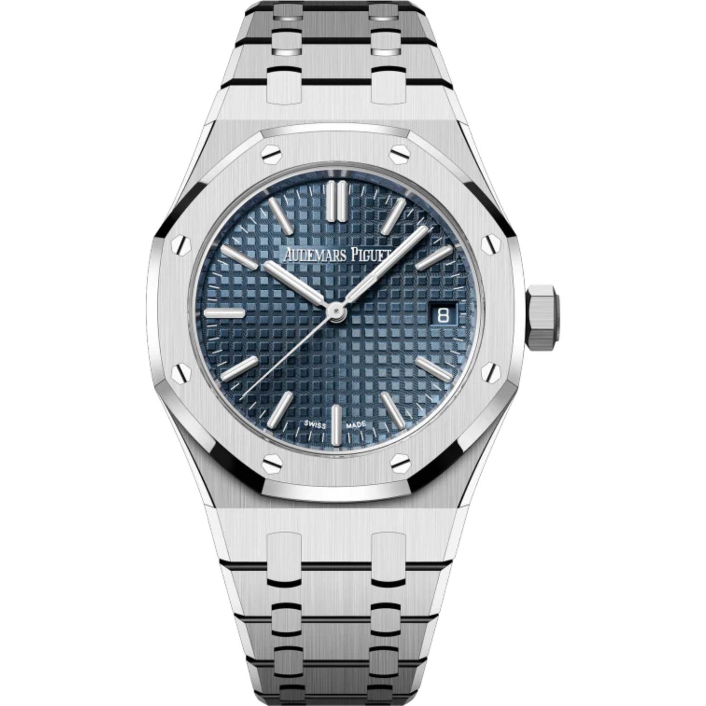 Royal Oak Selfwinding 50th Anniversary 37MM Stainless Steel Bracelet Bleu Nuit Nuage 50 Dial With Grande Tapisserie Pattern Stainless Steel Case