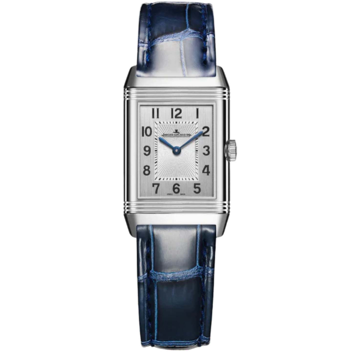 REVERSO CLASSIC DUETTO 34 MM STAINLESS STEEL WITH SILVER GREY AND GUILLOCHE BLACK DIAL