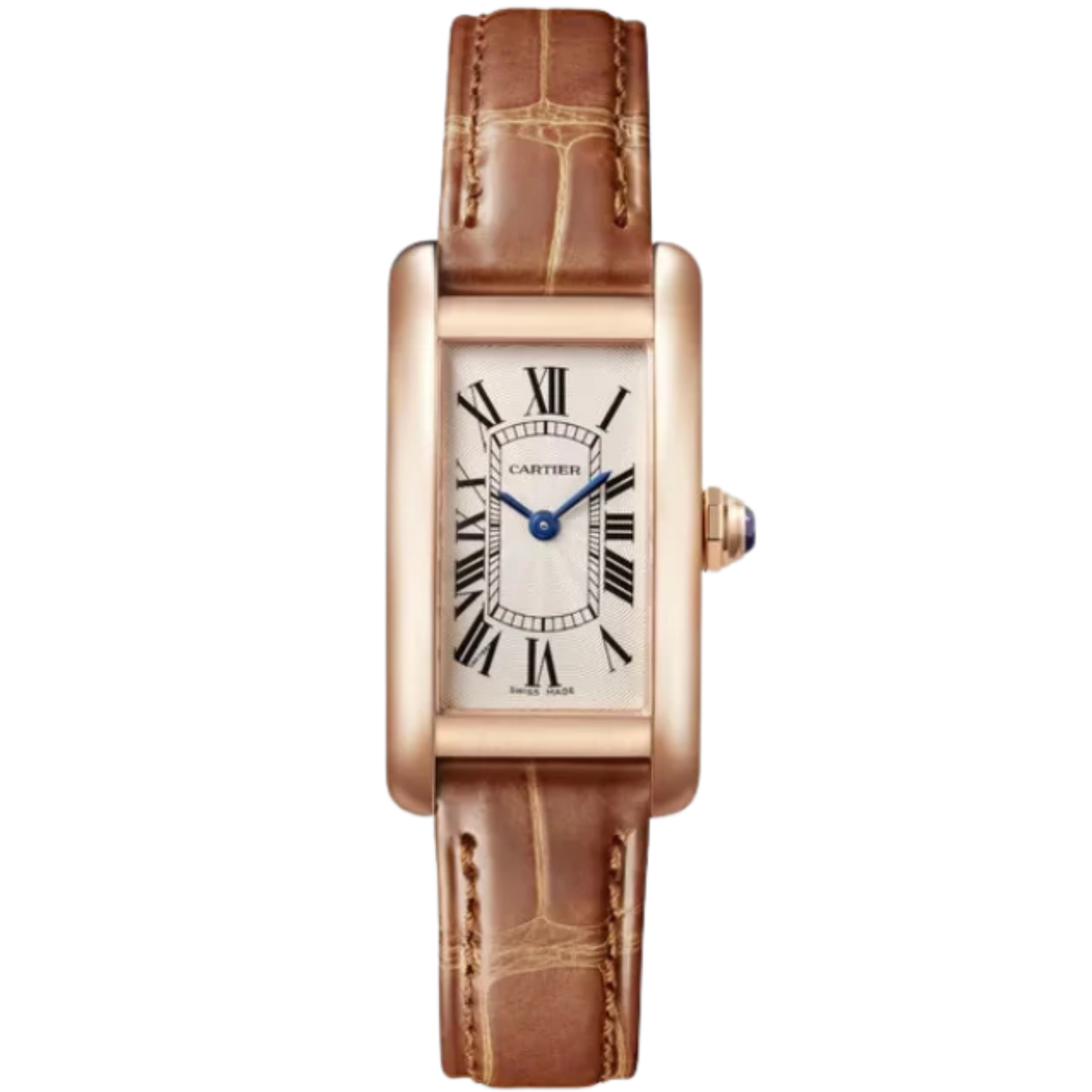 TANK 35 mm AMÉRICAINE WATCH SILVER 18K ROSE GOLD
