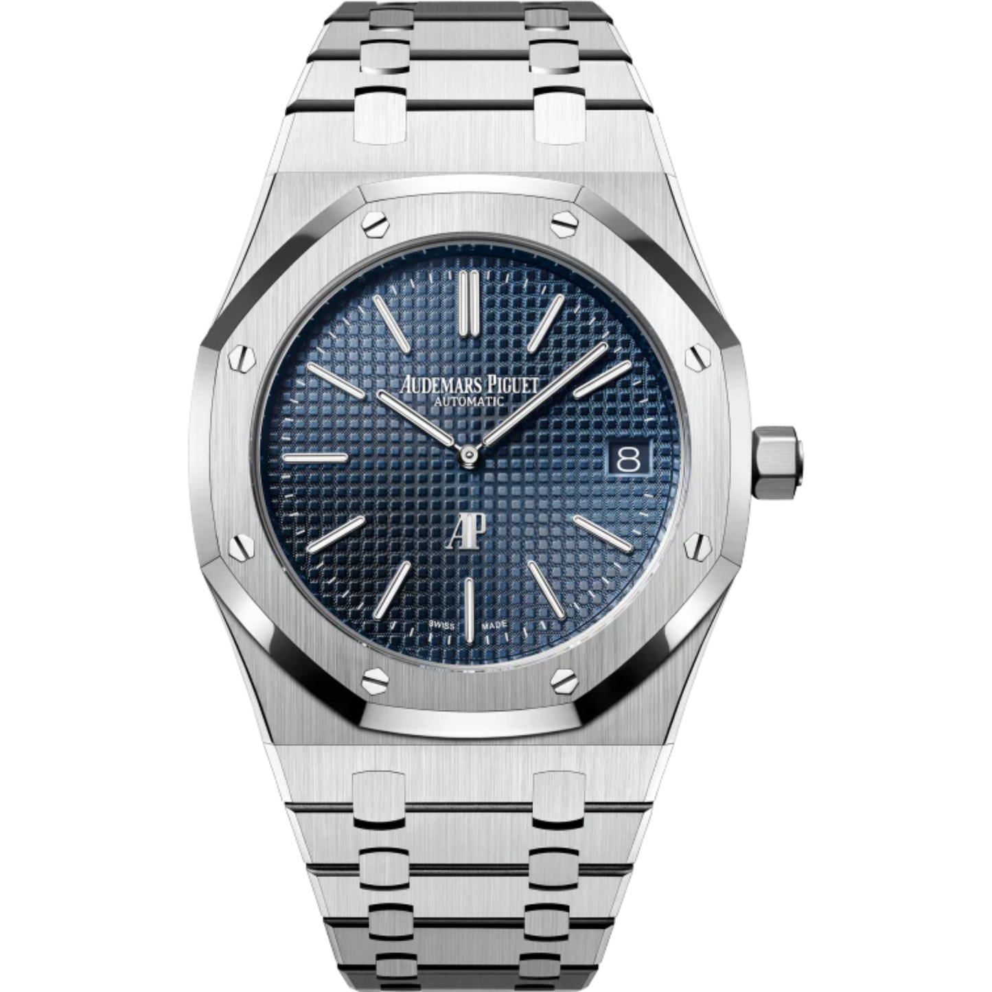 Royal Oak Jumbo Extra-Thin 39MM Stainless Steel Bracelet Blue Dial With Petite Tapisserie Pattern Stainless Steel Case
