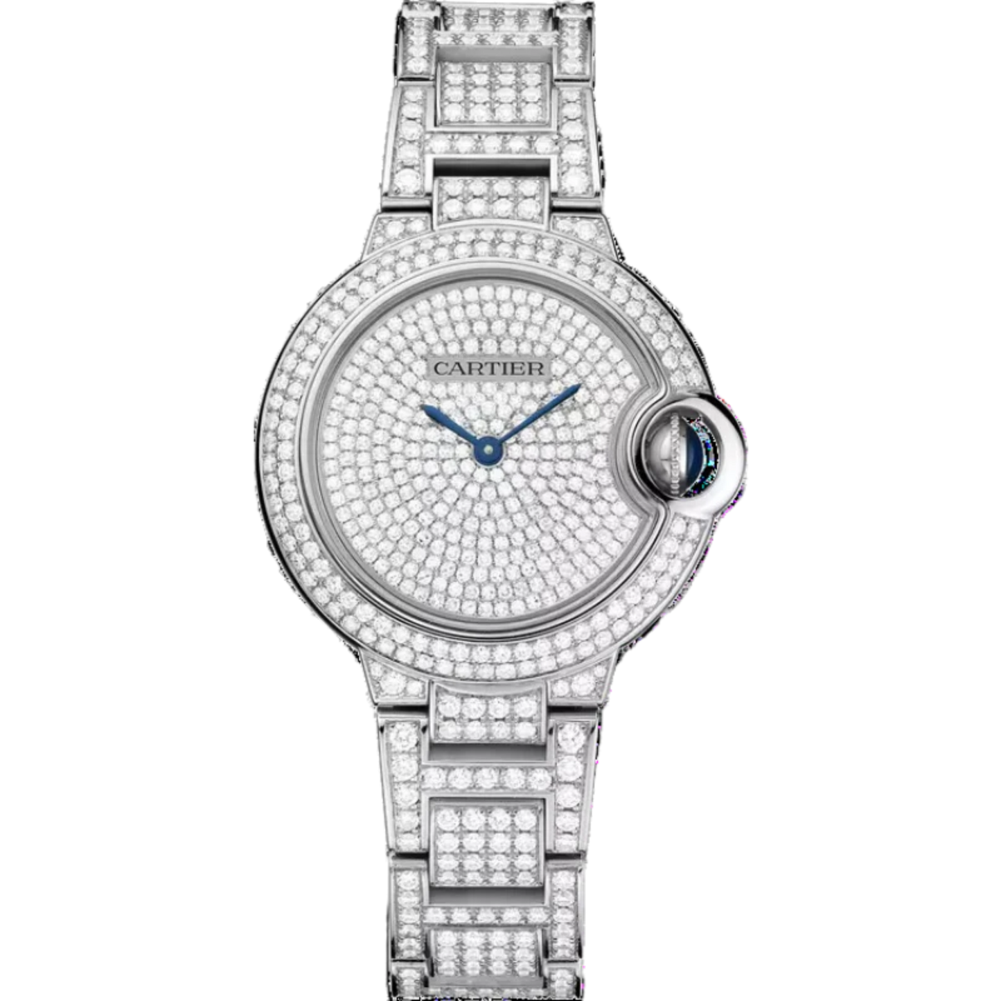 BALLON BLEU DE CARTIER 33 MM RHODIUMIZED WHITE GOLD WITH RHODIUMIZED WHITE GOLD DIAL