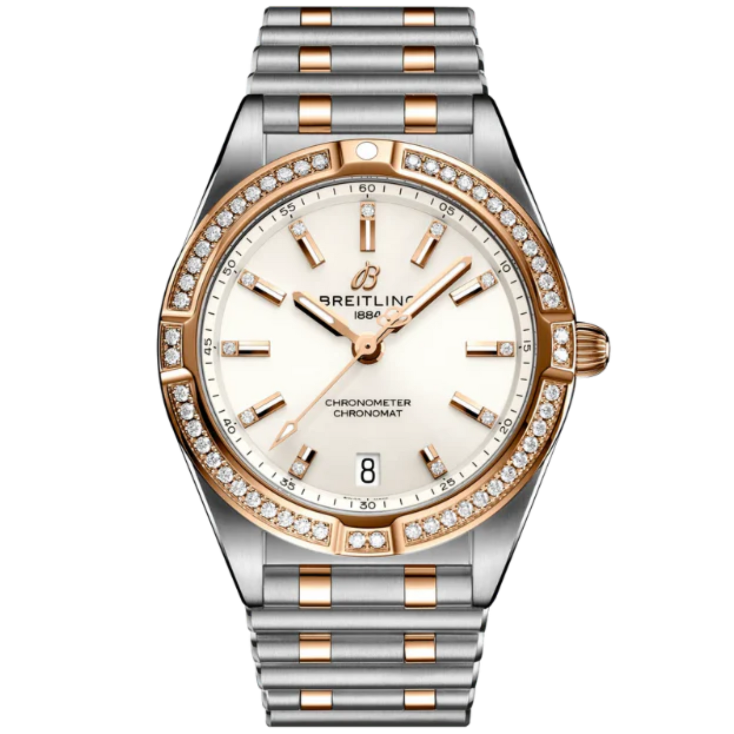 CHRONOMAT 32 MM STAINLESS STEEL & 18K ROSE GOLD WITH WHITE DIAL
