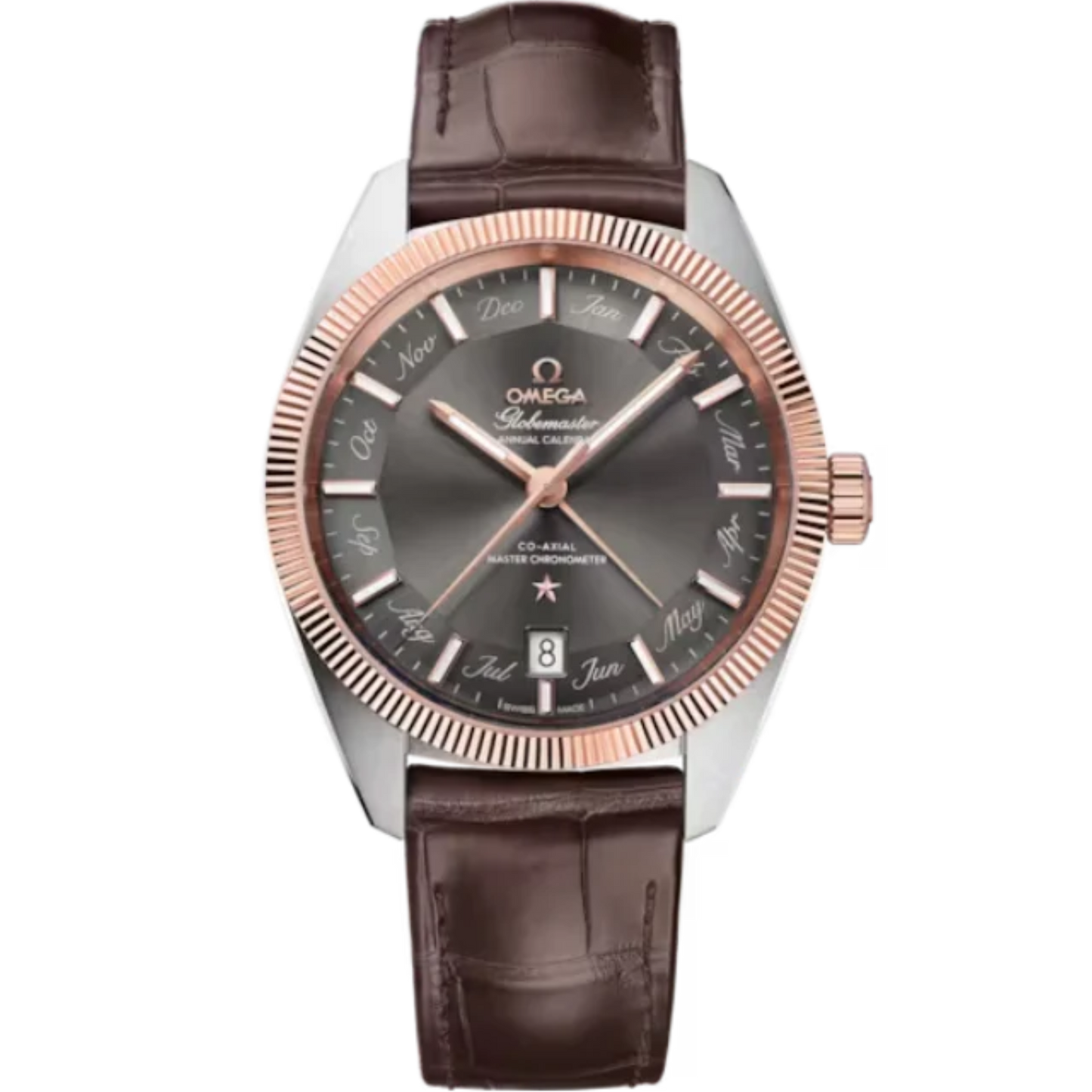 CONSTELLATION GLOBEMASTER 41 MM STAINLESS STEEL - SEDNA™ GOLD WITH GREY DIAL